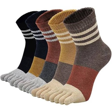 Dame tå sokker bomuld dame tå løbesokker mini crew hals sports sokker, 5 par