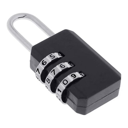 Hengelås Kombinasjonslås med 3 Siffer - Lås - Svart