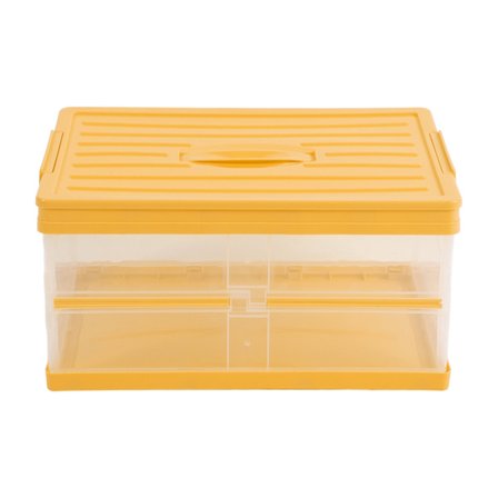 Sammenklappelig opbevaringsrumsholder Stor kapacitet Sæde Bagagerumsarrangør til Hjemmebil Udendørs Rejse Gul