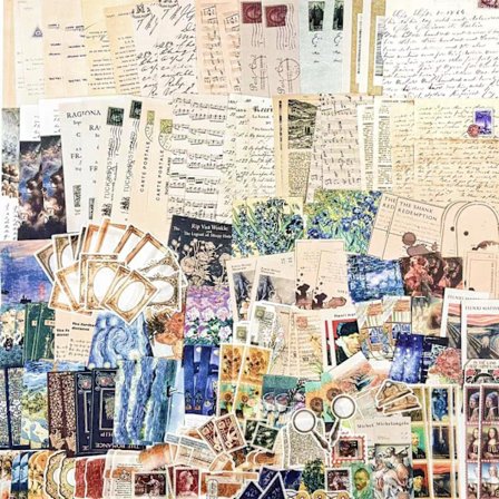 200 stk. transparente dekorative klistermærker med planter og blomster i vintagestil, 9 naturtemaer, klistermærker Type: Plants Type: