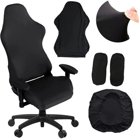 Sett med 4 gamingstoltrekk med armlener/ryggstøtte for kontoret