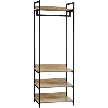 Rootzin monitoimivaateteline - Vaatteiden järjestäjä - Säilytyshylly - Maksimoi tilaa - Kestävä ja säädettävä - Helppo koota - 60 cm x 40 cm x 170 cm