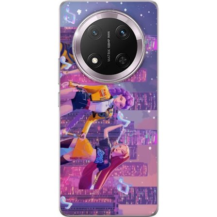 Yhteensopiva Puhelinkuori Honor Honor Magic7 Lite Tulevaisuutta ennakoiva K-Pop Demon Hunters tyttöryhmän kuvitus neonkaupungin popkulttuuriestetiik
