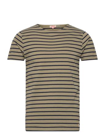 Breton Striped Shirt Héritage T-shirts Short-sleeved Kakigrønn Armor Lux*Betinget Tilbud