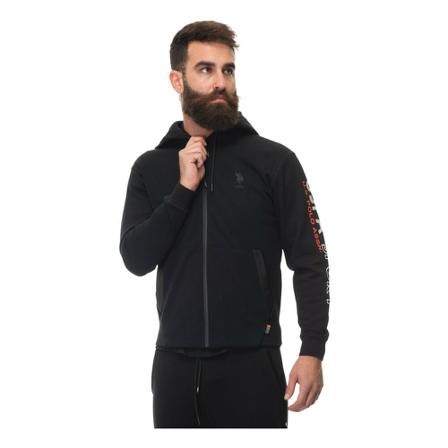 U.s. Polo Assn., Zip sweatshirt with hood Zwart, Heren, Maat:M