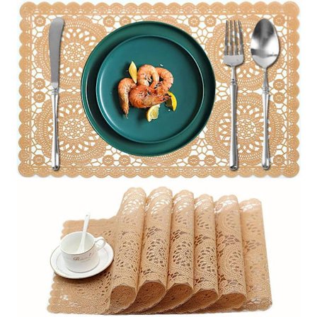 Vandtætte dækkeservietter i plast til spisebord, orange, aftørringsvenlige, vaskbare, vinyl PVC, kaffebordsdækkeservietter til køkken Dd-orange Dd-