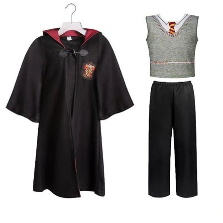 3-14 år Barn Tenåringer Gutter Jenter Harry Potter Hermine Granger Gryffindor Cosplay Uniform Kostymer Antrekk Sett Gaver 5-7 År Gutt