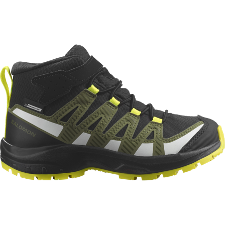 Salomon - Buty dla dzieci Obuwie Xa Pro V8 Mid Cswp K - Black / Deep Lichen Green
