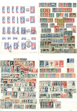 Frankrig - Samling på 6 indstikskort