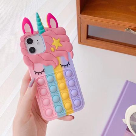 Pop It! Färglad Enhörning Skal - Till Iphone 11