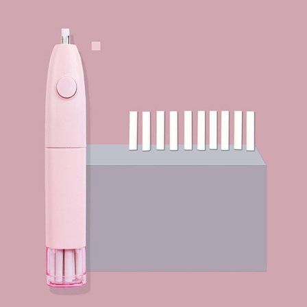 Elektrisk Viskelæder Automatisk Blyant Eraser PINK 01-GENOPLADELIG