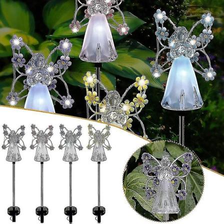 Solar Angel Lights Til Plæne Have Decor Stake Light Ip44 Vandtæt Udendørs Led Lampe Julepynt