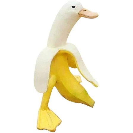 Pieni banaani ankka patsas piha puutarha koriste lemmikki puutarha