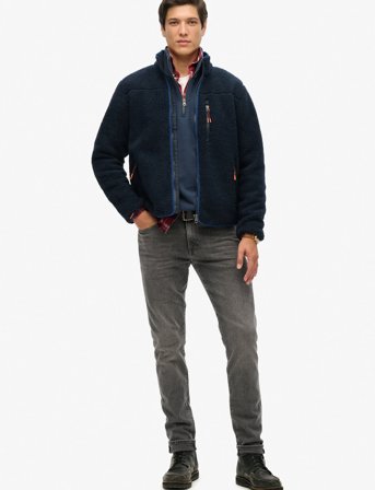 Superdry Sport Outdoor Full Zip Fleece - Navy - XL