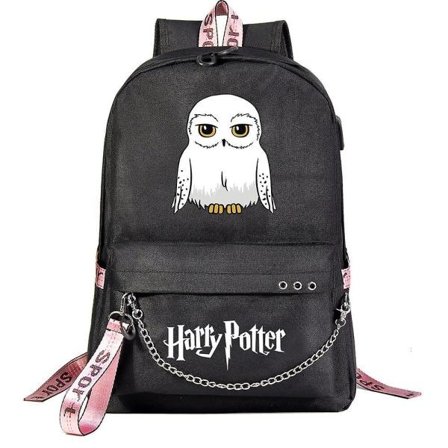 Harry Potter Rygsæk til Teenagere - Trendy Skoletaske til Drenge og Piger - Tegneseriedesign med Stor Kapacitet til Rejser - Studenter Casual