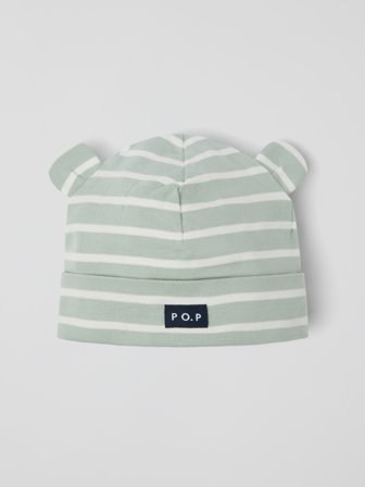 Polarn O. Pyret - Beanie striped baby - 44|46 - Childrenswear - green