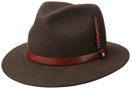 Stetson Traveller Woolfelt Leather Band Brown