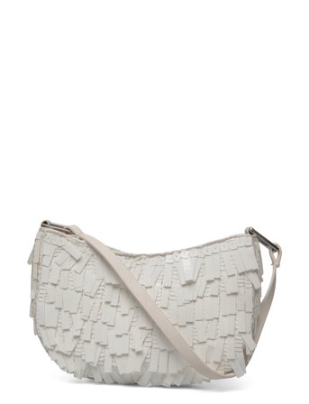 Fringed Shoulder Bag Grey Mango