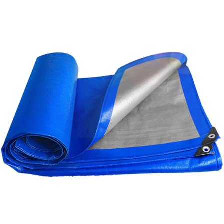 Vanntett presenning, hagepresenning med aluminiumsøyle, vevd presenning, beskyttelsespresenning, båtpresenning, trepresenning (2 m x 5 m)