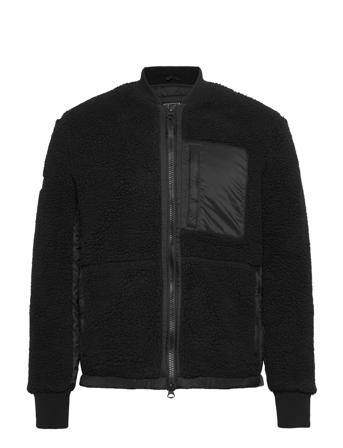 Vintage Sherpa Zip Thru Sweatshirts & Hoodies Fleeces & Midlayers Sort Superdry