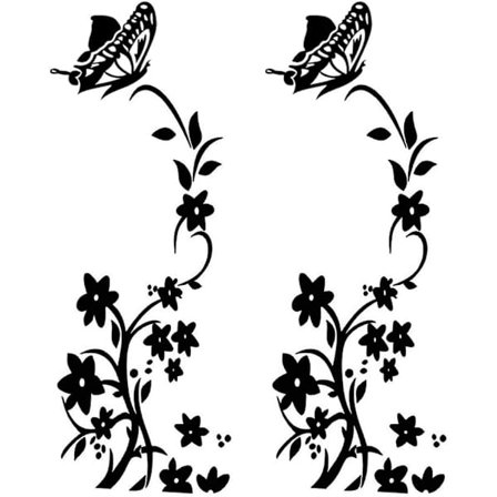 2 stk. 140*50cm Butterfly Vine Kjøleskapsveggstikker