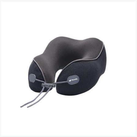 Memory Foam U-formet nakkepude til rejse og kontor med ergonomisk støtte og aftageligt vaskbart betræk Gray