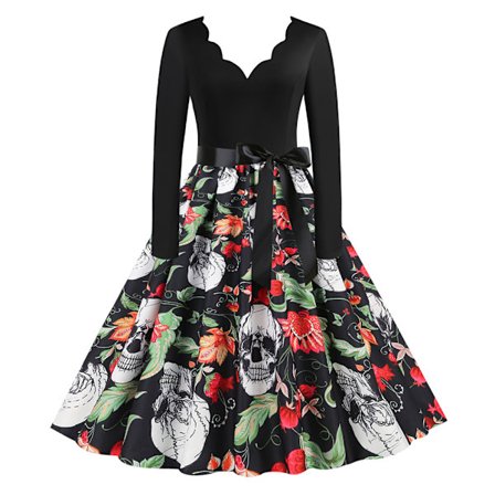 Dam vintage från 1950-talet Rockabilly Bal Party Swing Dress G M