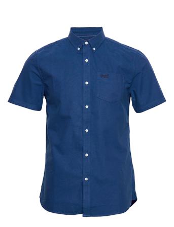 Classic Uni Oxford S/S Shirt Blue Superdry