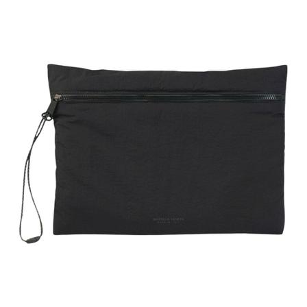 Bottega Veneta, Nylon Paper Wristlet Zwart, Dames, Maat:ONE Size