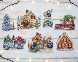 Plastik Canvas Weihnachten 7-er Pack