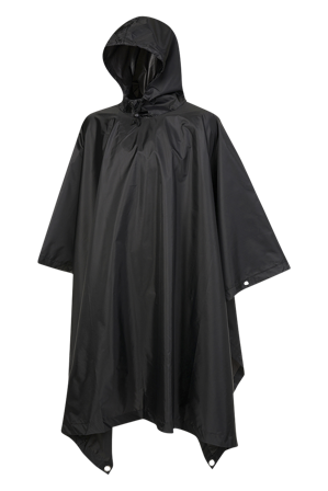 Poncho Impermeable Brandit Ripstop Negro Talla única