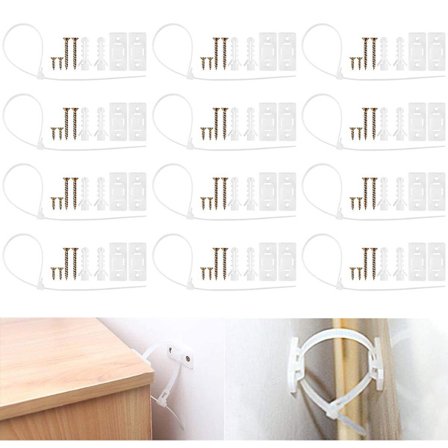 Kalusteiden kallistuksen suojaus 24 sarjaa Kalusteiden seinäkiinnitys Kalusteiden seinäkiinnitys Antiväli Kalusteiden ankkurointi Säädettävä 