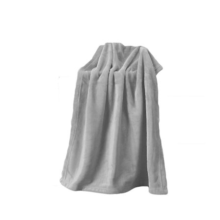 Smukke Flannel Fleece Pet Tæppe Hyggeligt Håndklæde Ensfarvet Pet Tæppe(Sølvgrå)(50X70cm,Som Vist)