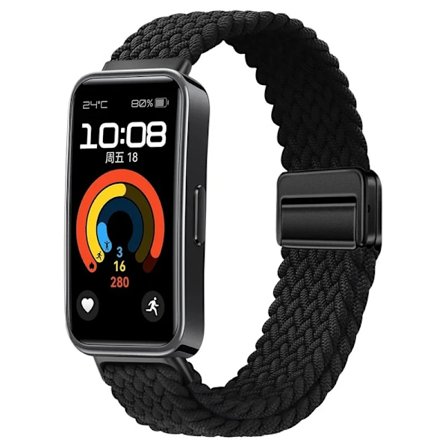 Nylonflätat armband för Huawei Band 10 9 8 Justerbart magnetspänne Armbandsur Huanwei Band 10/9/8 Tillbehör correa