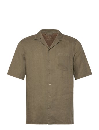 Mmgtheo Linen Cuban Shirt Khaki Mos Mosh Gallery