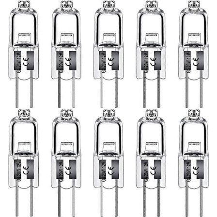 G4 Halogenlampor 10W 12V Klar Kapsel 2-stiftslampa Halogen Stiftsockel Varmvit Dimbar 10-pack