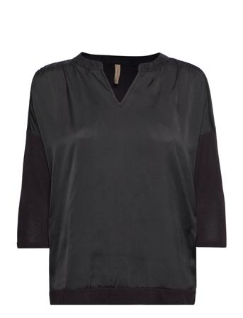 Sc-Thilde Bluse Langermet Svart Soyaconcept*Betinget Tilbud