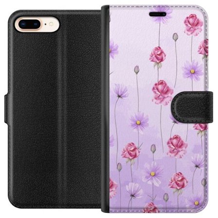 Kompatibelt Lommeboketui til Apple iPhone 7 Plus Petal Reverie Lilac Mist
