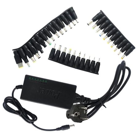 Justerbar power 96W 12V-24V Laptopladdare Reglerad power med 34PCS Universal power