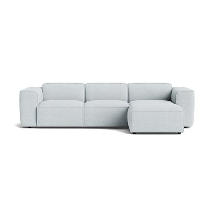 Aura Chaiselongue-Sofa, wendbar in Aragon Kristallblau, modernes Design, bequeme Polsterung, 73cm Höhe, zeitloser Stil, ideal für Wohnzimmer