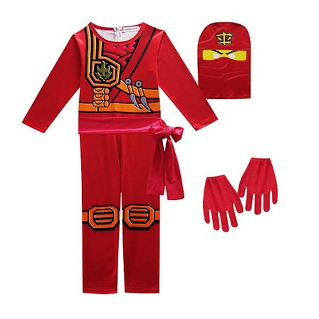 Hot Sell Ninja Cosplay Kostymer Pojke Jumpsuits Set Halloween Julfest Kläder Ninja Superhero Streetwear Kostymer