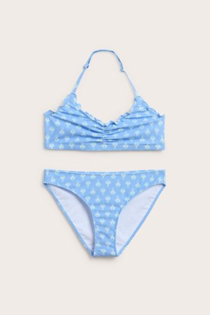 Kappahl | Mönstrad halterneck-bikini Blå 170 | Blå