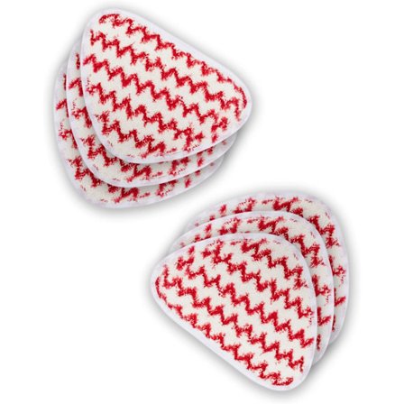 (Rød) 6 stk påfyllingsklut, for power pad dampmopp mikrofiber