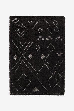 KM Home - Ryijymatto Windsor - Musta - Nukka- & ryijymatot - 160X230 - - Homeroom