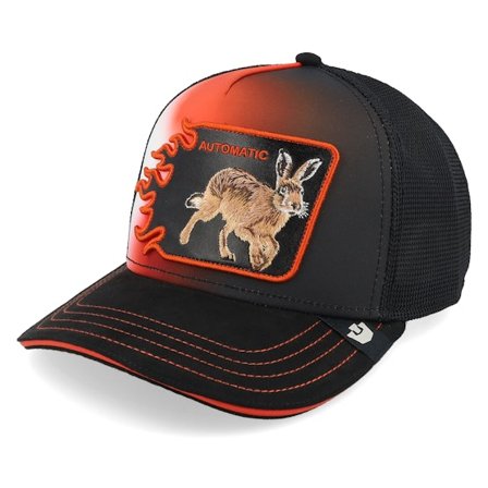 Goorin - Black trucker Czapka Z Daszkiem - One Two Step A-frame Black Trucker @ Hatstore