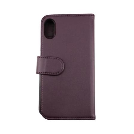 iPhone X/XS Plånboksfodral Magnet Rvelon - Mörklila Dark purple