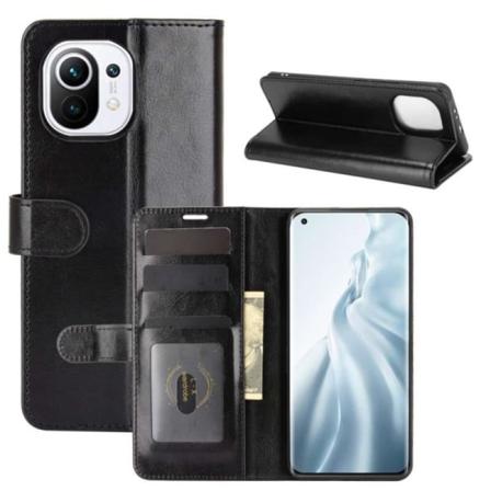Xiaomi Mi 11 Pung Etui PU Læder 4 RUMMET Black