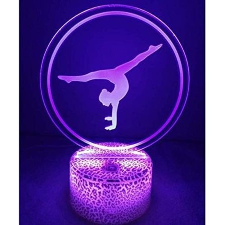 3D Ballet-voimistelu Yövalo Lamppu Illuusio Yövalo 7 Väriä Vaihtuva Kosketuskytkin Lamput Akryyli Tasainen ABS-pohja USB-kaapeli Leikki (Bussi)