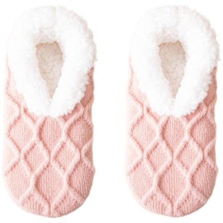 Sokker og tøfler for kvinner - Varme vintersokker - Myke sokker - Ekstremt komfortable tøfler for kvinner - Én størrelse - Rosa