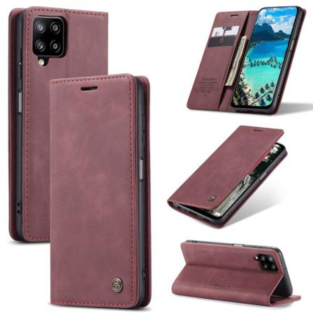 Caseme Plånboksfodral Samsung Galaxy A12 - Vinröd Röd